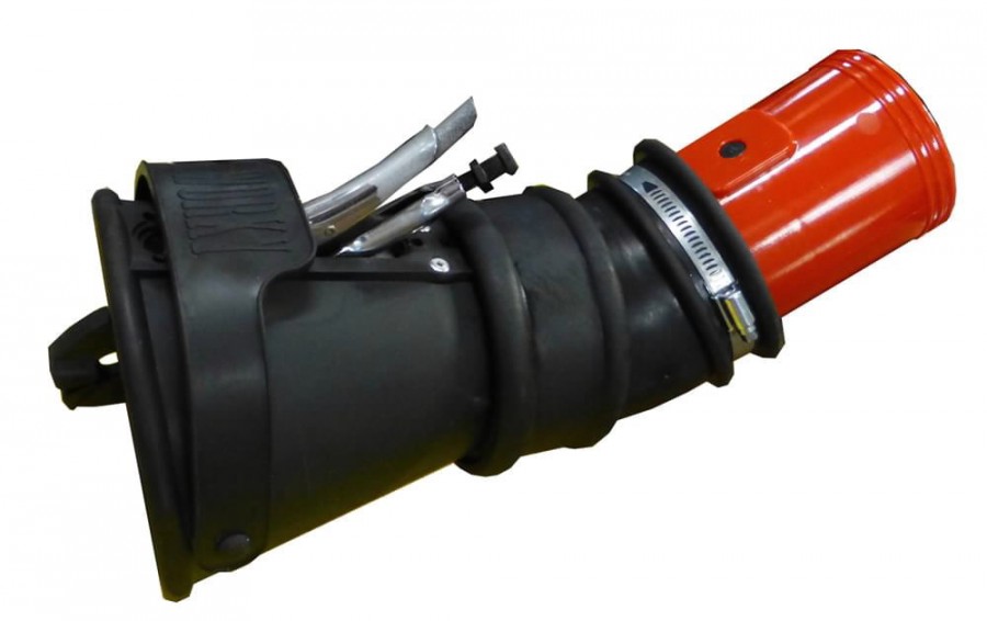 Nozzle incl. fixing gripper, valve & bend swiwel 125/160mm 