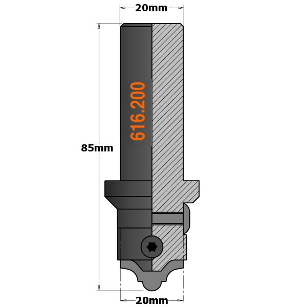 20mm shank bit body S=20mm, CMT Router cutter for wood