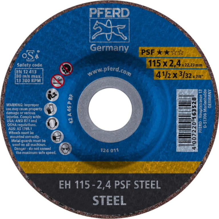 Cut-off wheel PSF Steel EH 115,2,4mm, Pferd