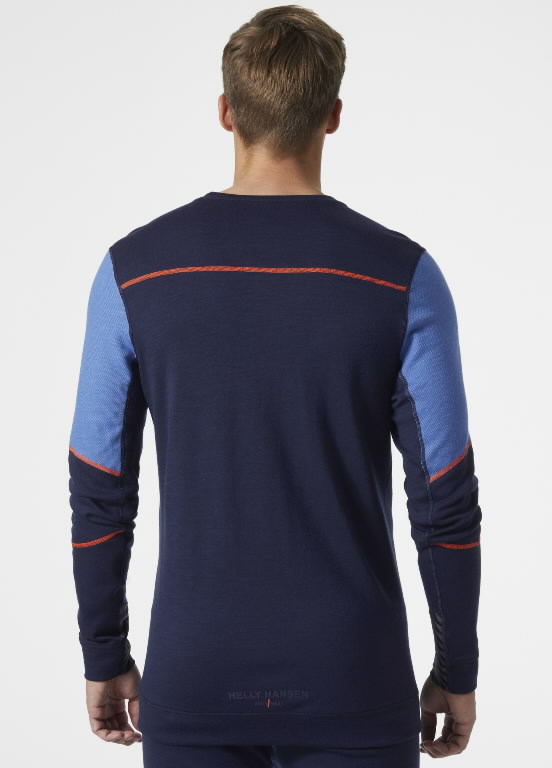 Apatiniai marškinėliai Lifa Merino Crewneck, šviesiai mėlyna XL 3.