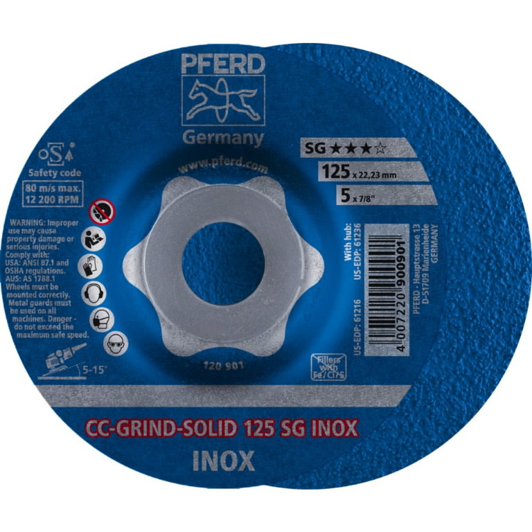 Шлифовальный диск CC-GRIND-STRONG 125mm SG INOX, PFERD