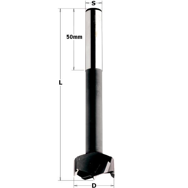 BORING BIT HW D=26X125 S=13X50 RH, CMT