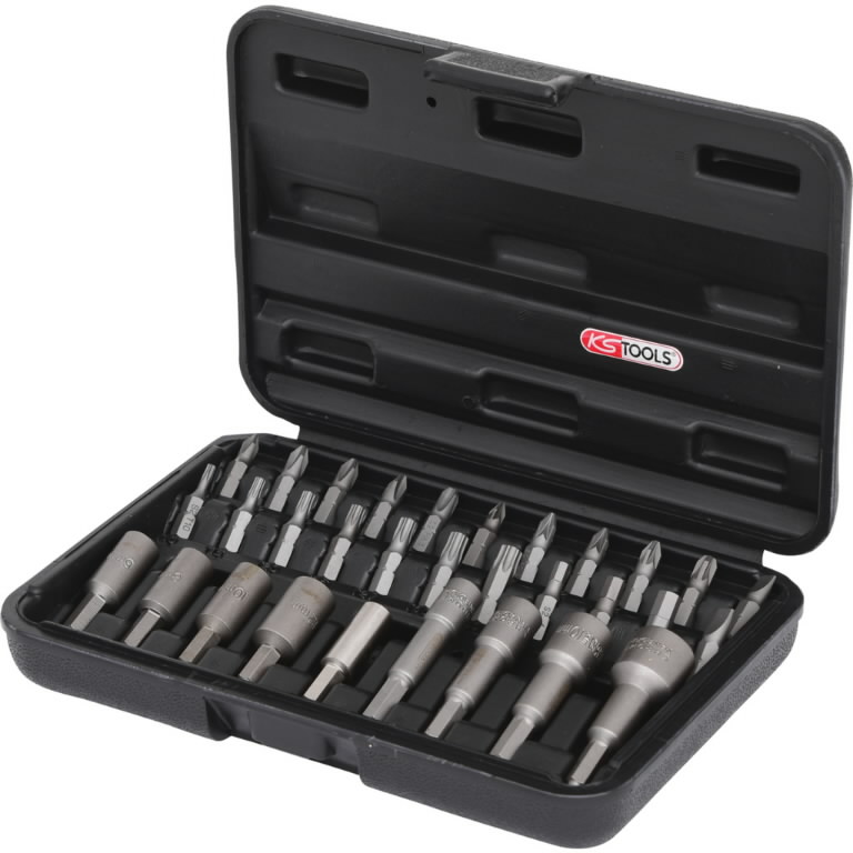Otsakute ja padrunotsakute komplekt 1/4´´ 31-osa, KS Tools
