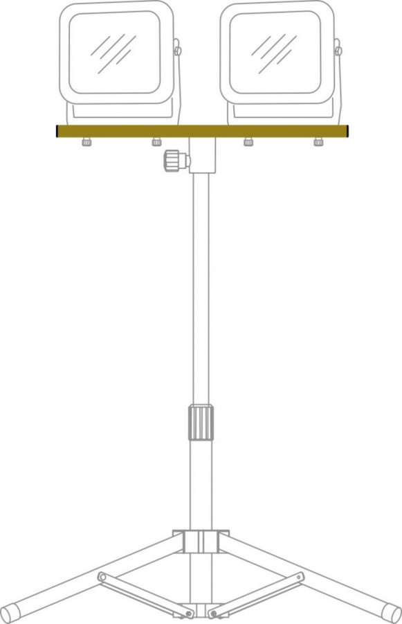 Valgusti kolmjala ühendusplaat CB 70, 2 lambi kinnitamiseks, Brennenstuhl