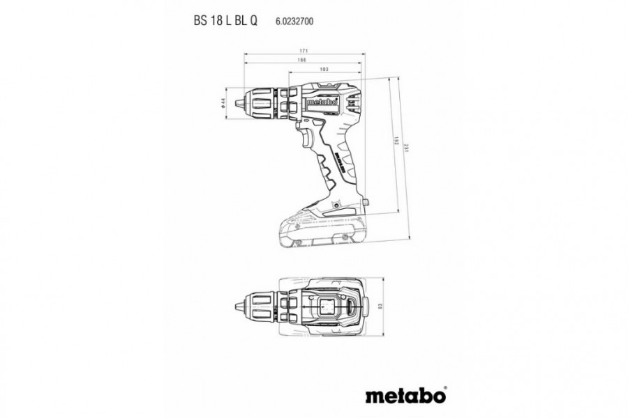 Drill driver BS 18 L BL Q /2x2,0Ah, Metabo