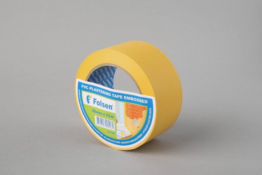 Üldehitusteip PVC, kollane 50mmx33m, Folsen