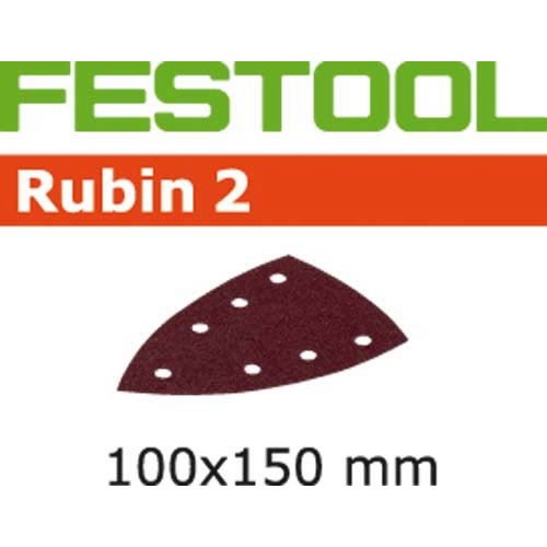 Sanding paper RUBIN 2 / DELTA 100x150/7 / P100. 50pcs, Festool