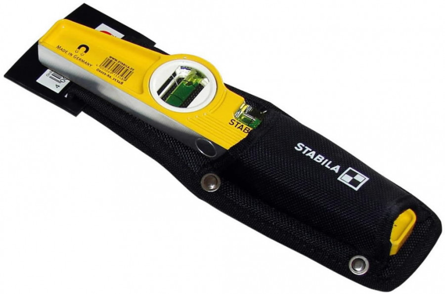 Spirit level, type 81 SM, 25 cm, 12 magnets with holster, Stabila