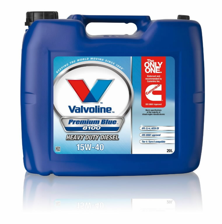 PREMIUM BLUE BLUE 8100 15W40 motor oil 20L, Valvoline - Heavy Duty ...