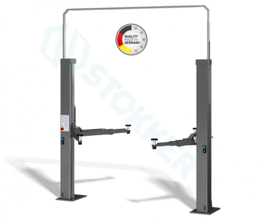 2-post lift 2.40 SL UNIVERSAL with E-Set RAL5001 1