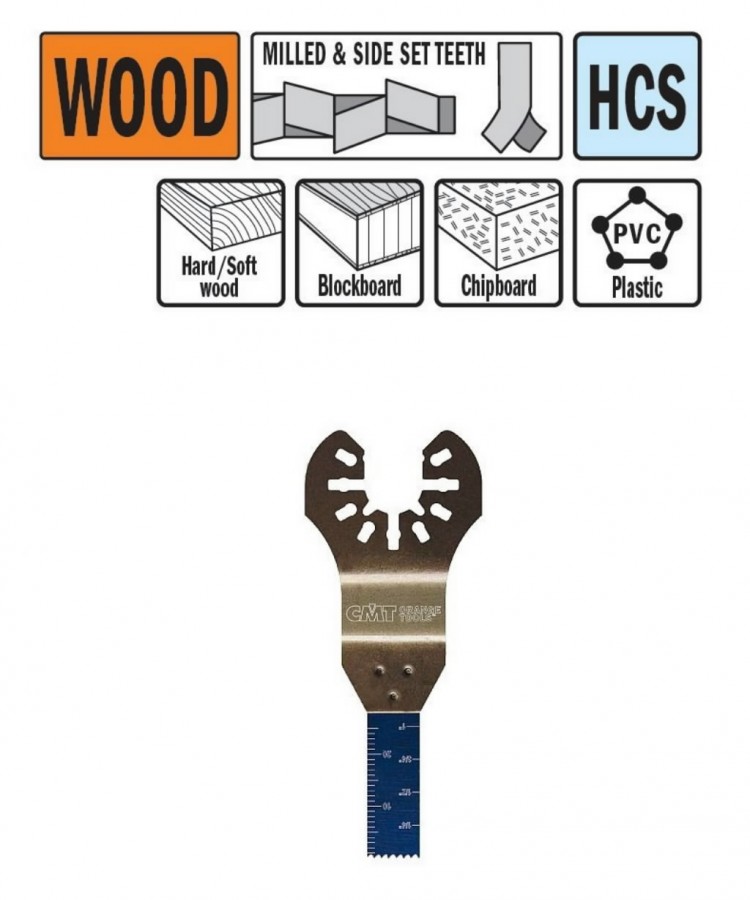 Monitoimityökalun sahanterä puulle ja metallille 18 Tpi 10 m, CMT