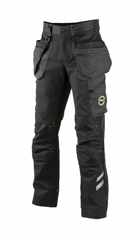 Superstretch hanging pocket trousers 6086, black/ dark grey 50