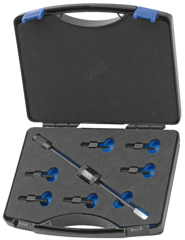 Set of threaded inserts with slide hammer 200 g, 7 pcs 1