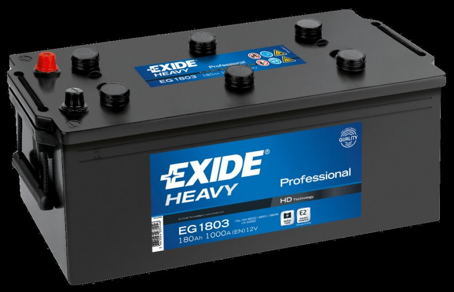 Heavy Duty Professional käivitusaku 180Ah 1000A S106-EG1803, Exide