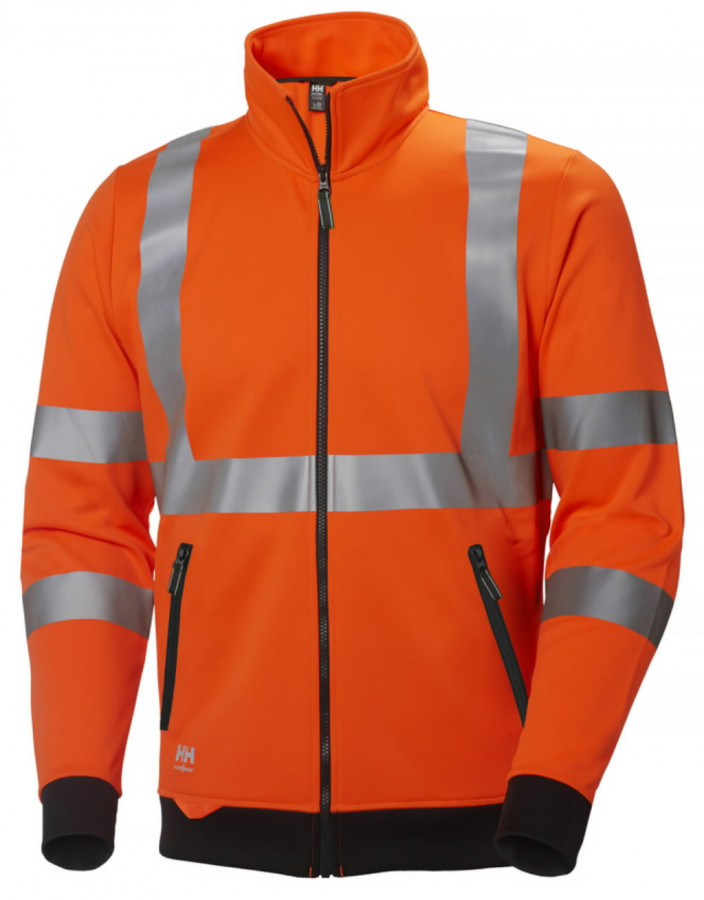 orange fleece sweater