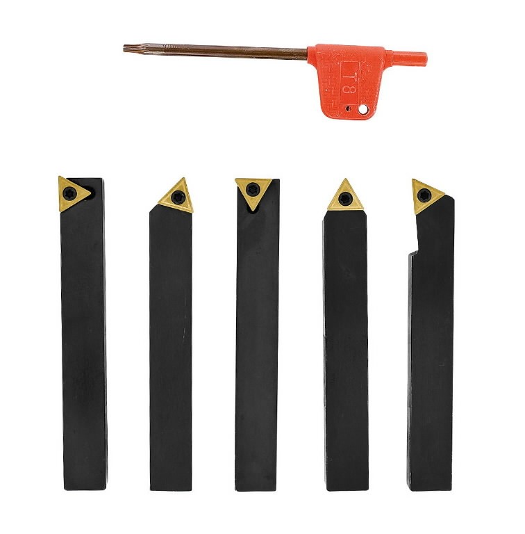 Indexable carbide turning tool set, 12 mm, 5 pcs., Bernardo