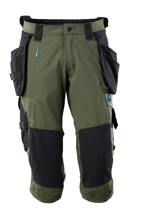 ¾ ilgio kelnės, su kišenėmis-dėklais Advanced, samanų žalia C60