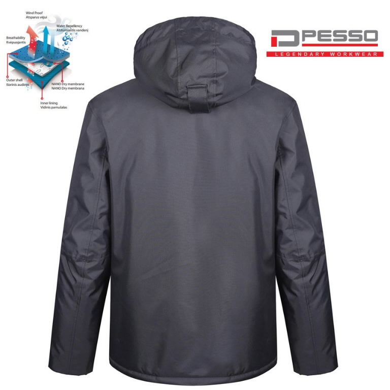 Winter Jacket Vancouver, grey L, Pesso Ziemas jakas