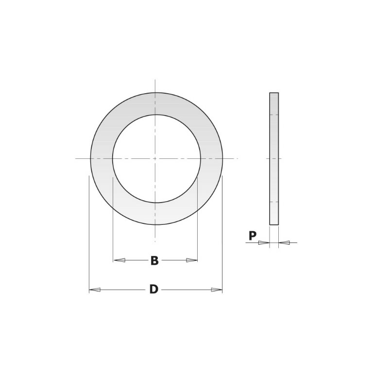 Reduction ring for sawblade D=30mm B=25,4mm P=2,0mm, CMT