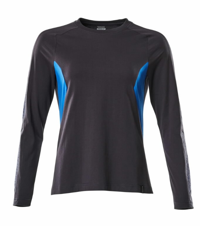 T-Shirt Accelerate, woman, long sleeved, dark navy/azure 2XL, Mascot