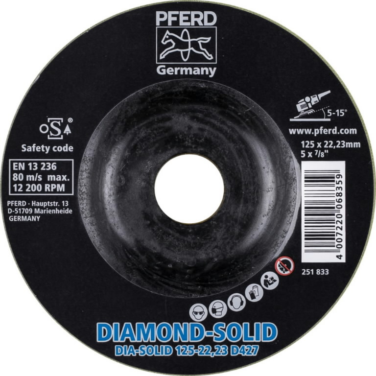 Metallihiomalaikka CC-GRIND-SOLID DIAMOND 125mm D427, Pferd