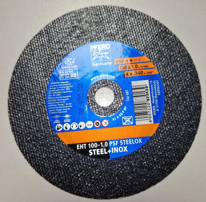 Pjovimo diskas PSF Steelox 100x1,0mm