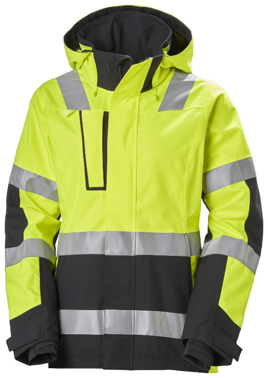 Shell jacket Luna Hi-Vis CL2 women, yellow/black 2XL