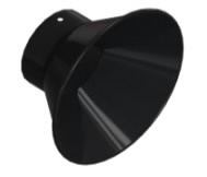 Round extraction hood MM-001/B, black for MiniMan-75 