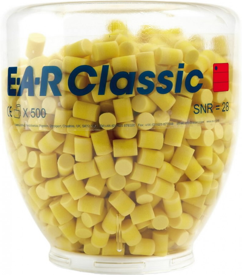 Kõrvatropid E-A-R Classic täitepakend 500paar/Plastikpudel, 3M