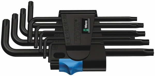 L-Torx komplekt TX 8osa 967L/9, pikad TX8-TX40, Wera