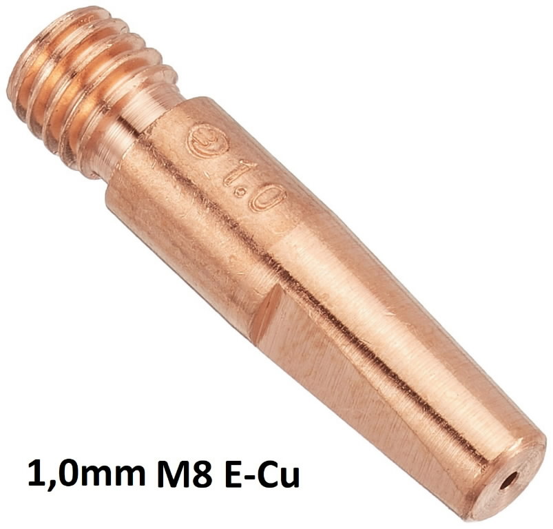Kosketussuutin E-Cu (Kemppi) M8x35 (34,5 mm) – 1,0 mm, Binzel