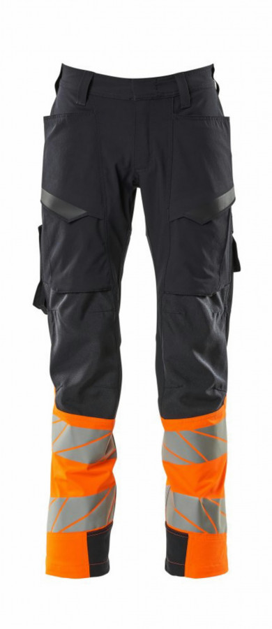 Trousers Accelerate Safe ultimate strech, hi-vis CL1, navy/orange 82C60