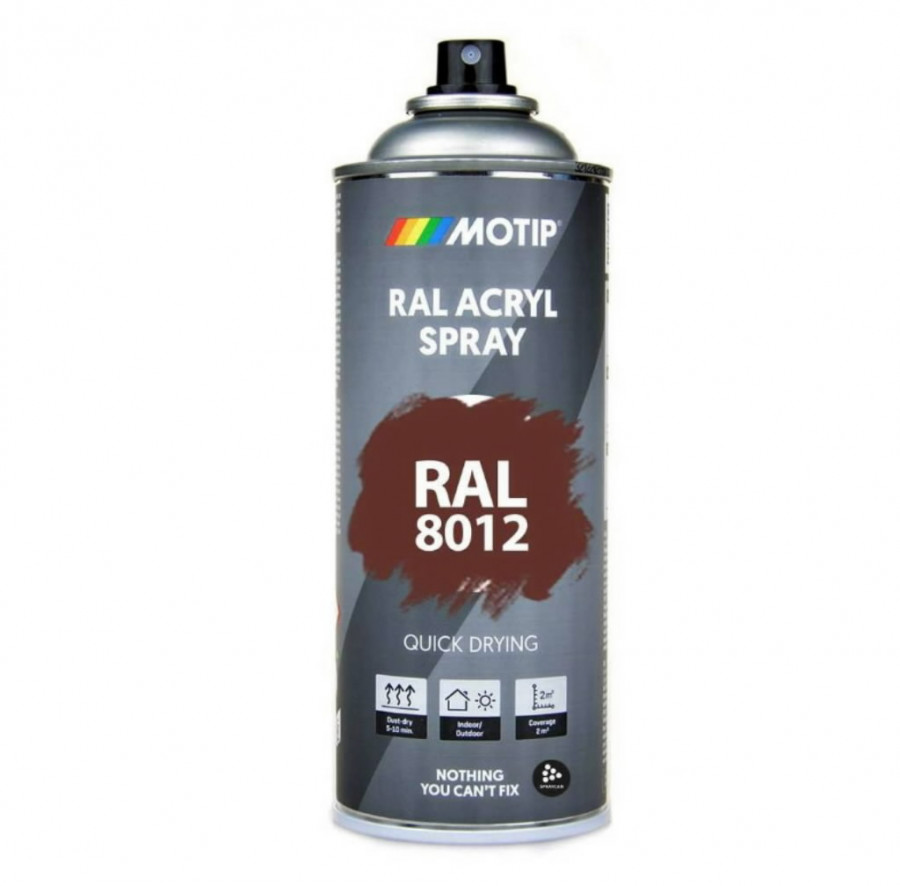 Purškiami dažai MOTIP Spray paint RAL 8012  blizgūs 400ml