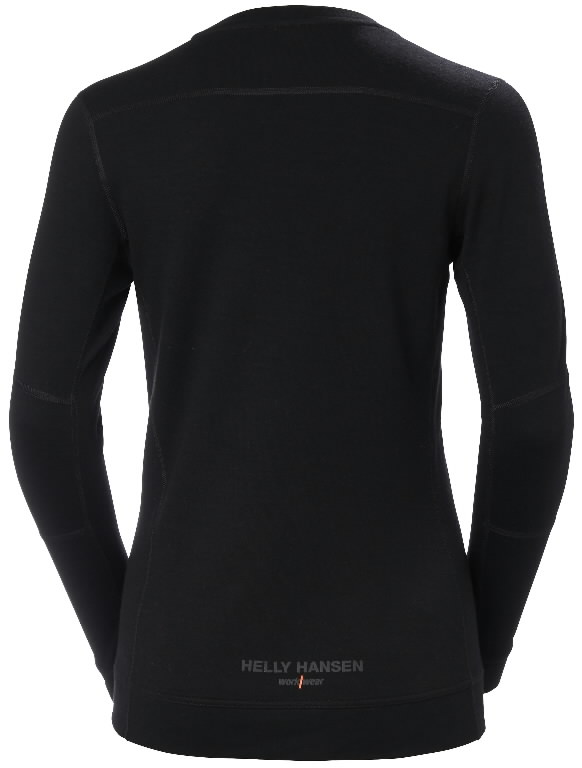 Apatiniai marškinėliai LIFA MERINO CREWNECK, moteriški,  juoda XS 2.