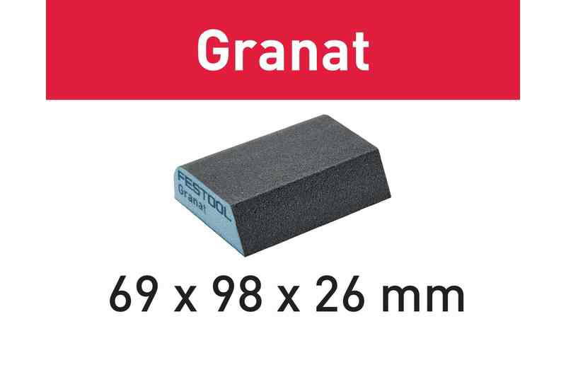 Šlifavimo kempinė 69x98x26 120 CO GR/6 Granat 6 vnt. 