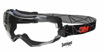GoggleGear 6000 Safety Goggles, Black Shroud, Scotchgard 600 6001M