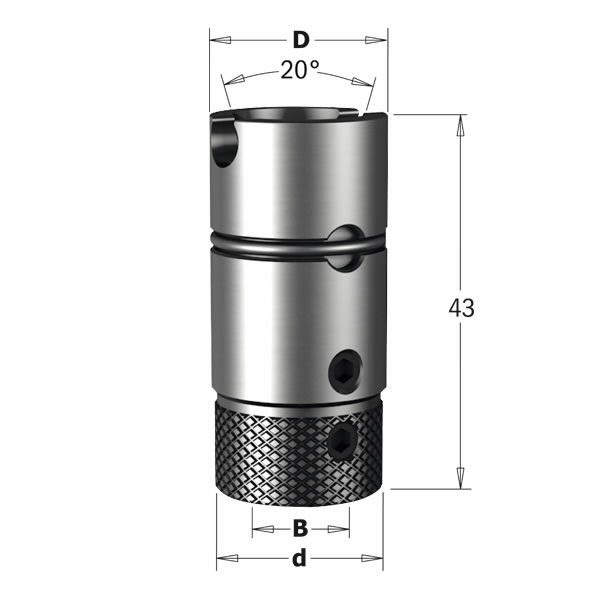 DRILL HOLDER FOR MASTERWOOD MACHINES F=10X16 LT=40 RH-LH, SCM