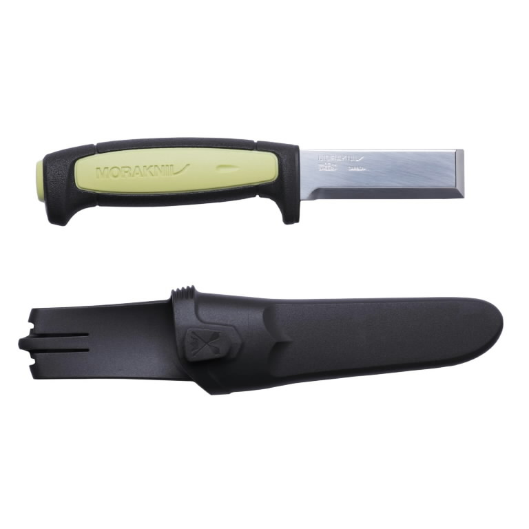 Knife Pro Chisel, chisel tip carbon steel blade, Mora