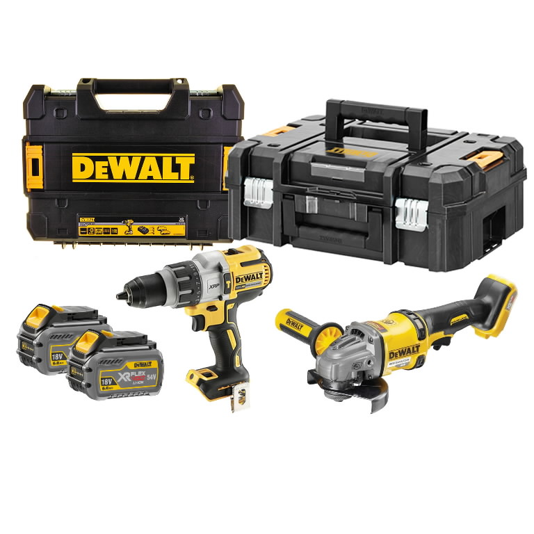 54V Combo: akutrell DCD996 + akunurklihvija DCG414/ Flexvolt, DeWalt