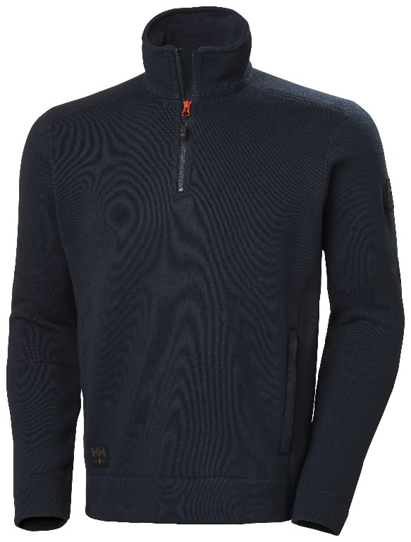 Fleece knitted Kensington half zip, navy L, Helly Hansen Workwear Stokker- tools, machinery, maintenance