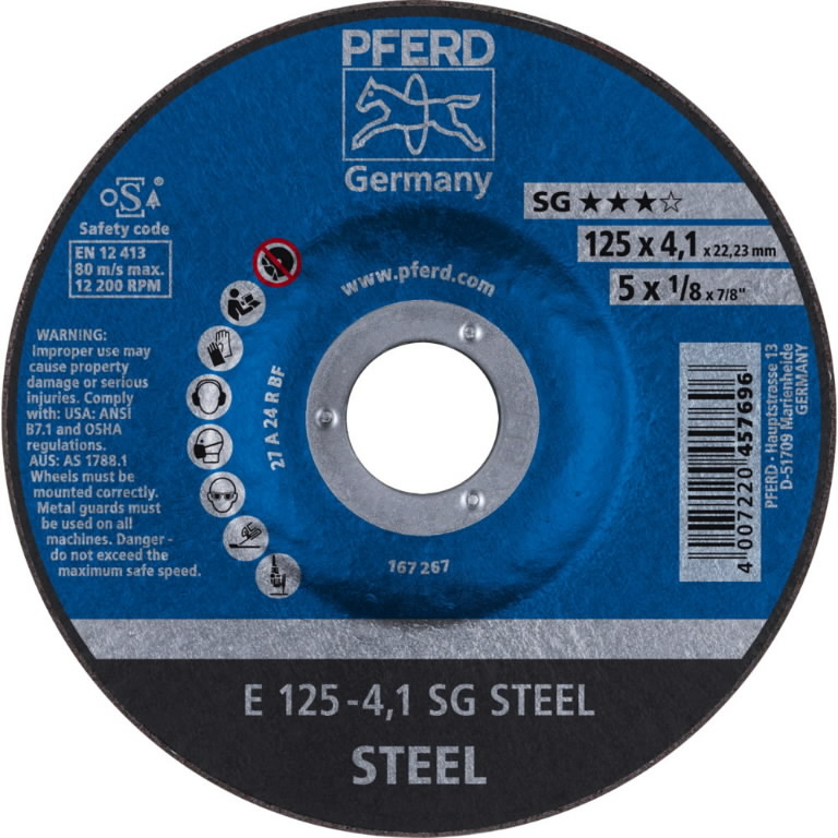 Šlif.disk.metalui SG STEEL 125x4,1mm, Pferd