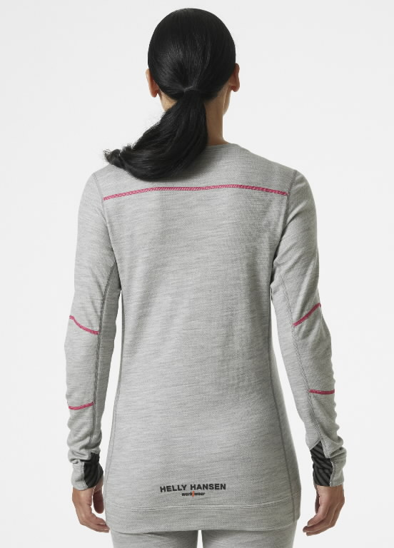 Apatiniai marškinėliai LIFA MERINO CREWNECK, moteriški, pilka 2XL 3.