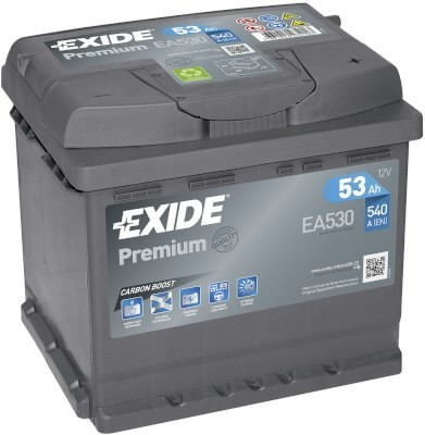 Käivitusaku PREMIUM 53Ah 540A 207x175x190, Exide