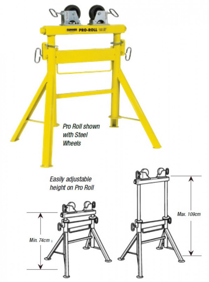Pipe stand Sumner Pro Roll (base), height 74-109cm  2.