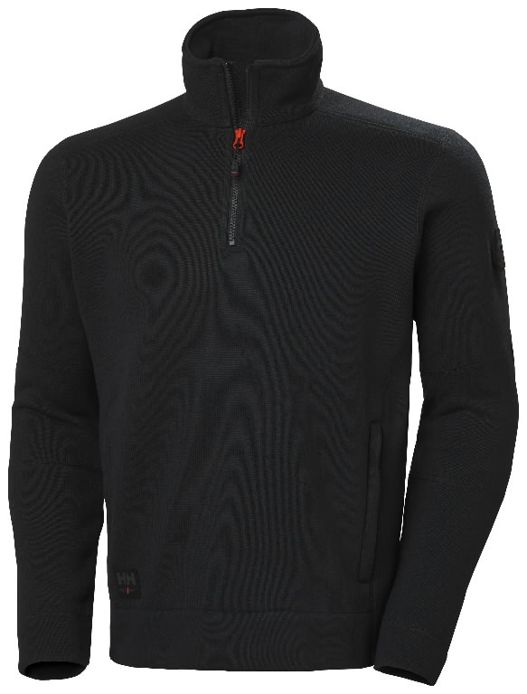 Fleece knitted Kensington half zip, black XL, Helly Hansen