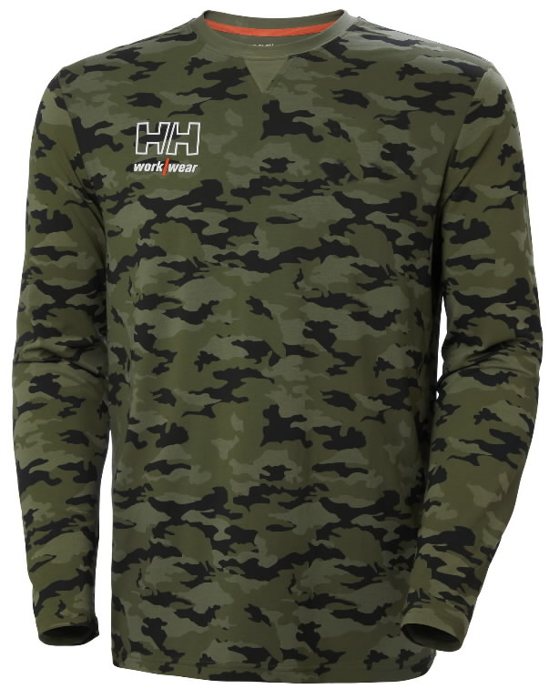 T-paita Kensington, pitkähihainen, camo 2XL, Helly Hansen Workwear
