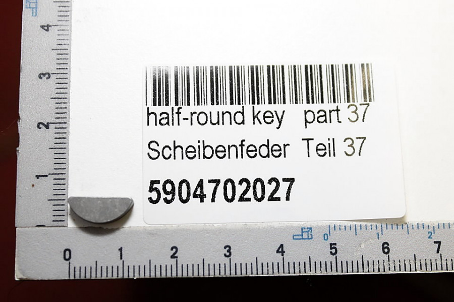 Half-round key, pos 22, EB2000 12x3x5