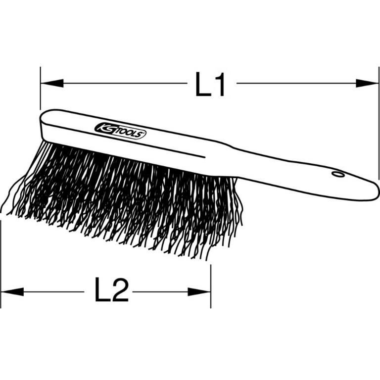 BRONZEplus Hand broom, tin bronze wire, crimped, 310 mm, KS Tools