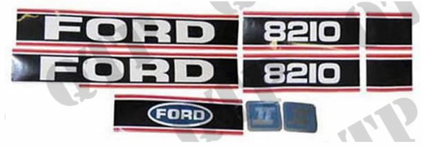 Decal Ford 8210 Force 2 Red & Black 