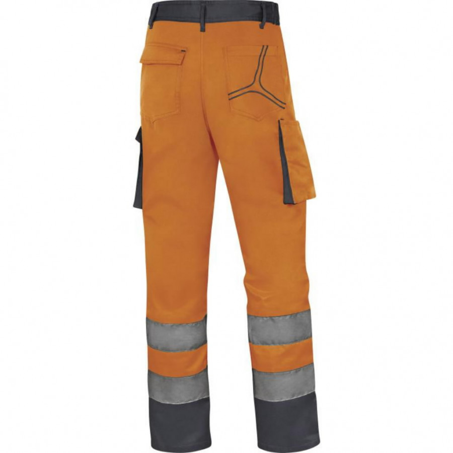 Trousers M2phv hi-vis CL2, orange/navy S 2.